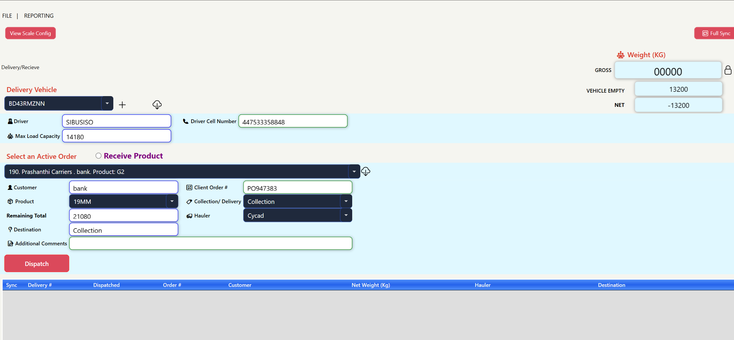 Weighbridge Dashboard